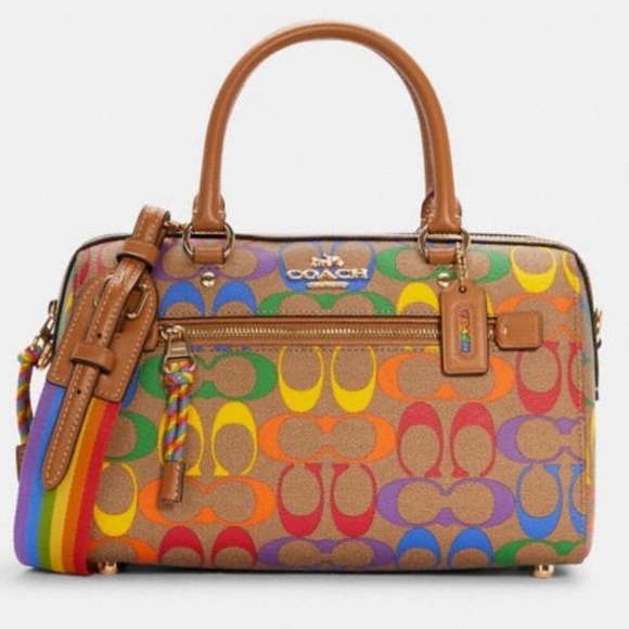 NWT Coach Rainbow Signature Purchase Bag - Picture 9 of 11